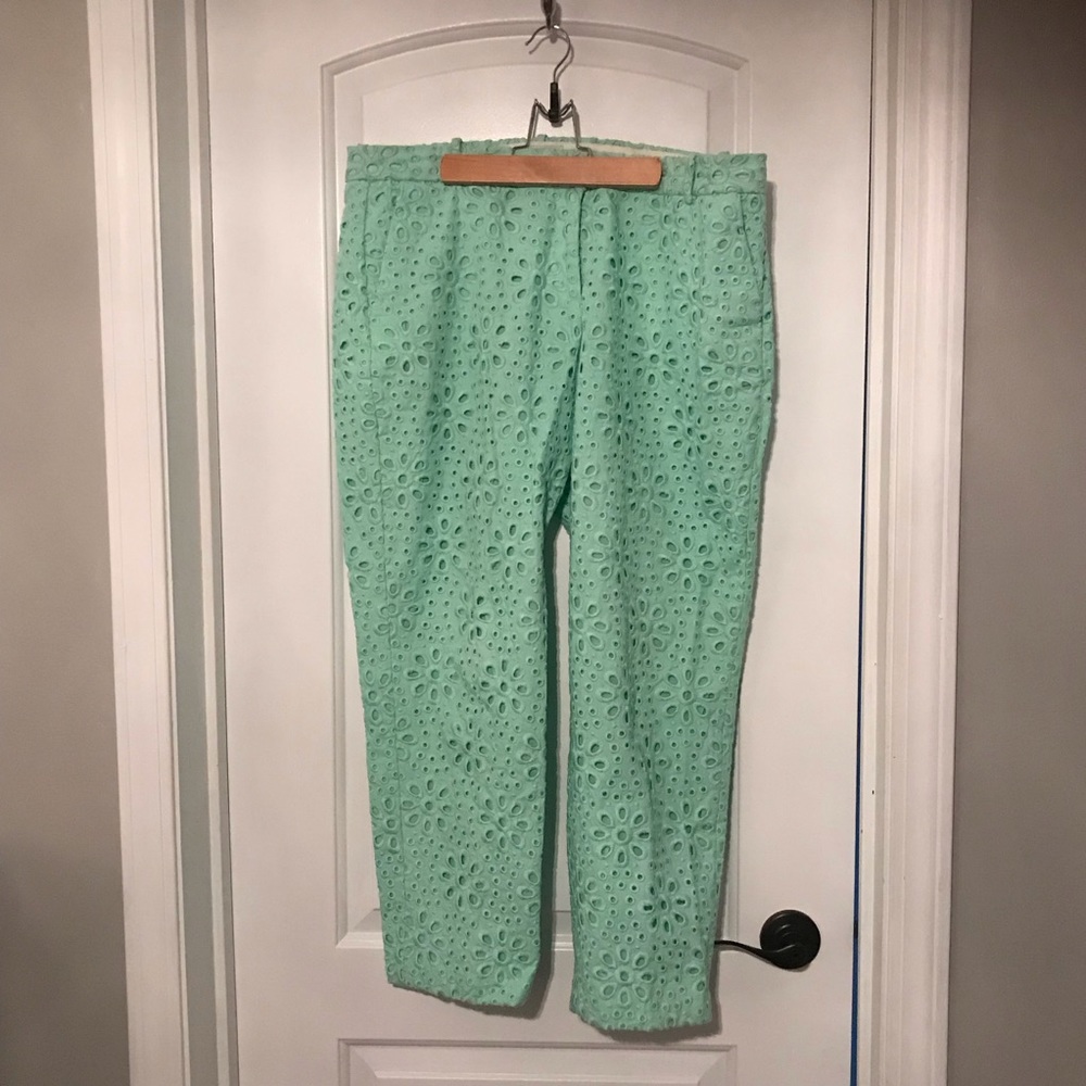 J. Crew eyelet Cafe Capri